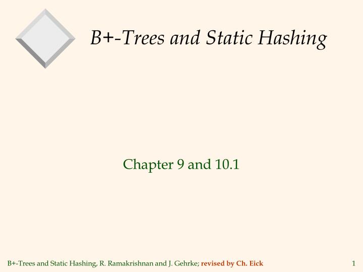 b trees and static hashing
