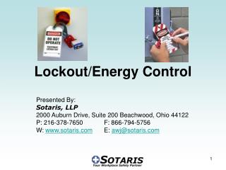 Lockout/Energy Control
