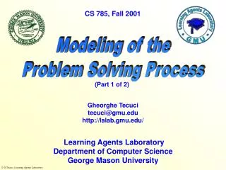Modeling of the Problem Solving Process
