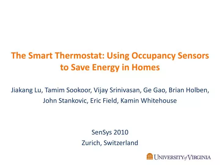 the smart thermostat using occupancy sensors to save energy in homes