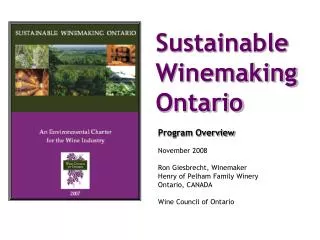 Sustainable Winemaking Ontario