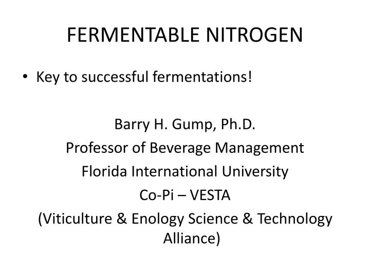 fermentable nitrogen