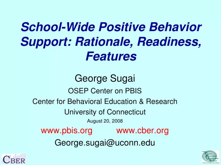 school wide positive behavior support rationale readiness features