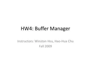 HW4: Buffer Manager