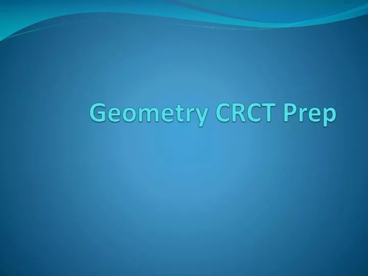 geometry crct prep