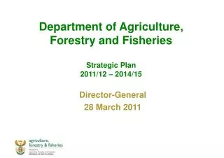 Department of Agriculture, Forestry and Fisheries Strategic Plan 2011/12 – 2014/15