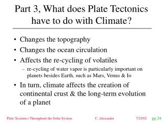 Part 3, What does Plate Tectonics have to do with Climate?
