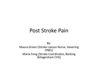 Post Stroke Pain