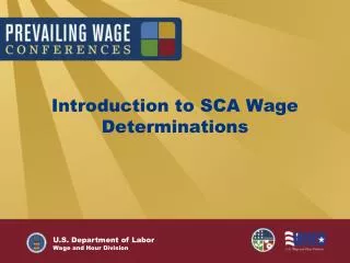 Introduction to SCA Wage Determinations