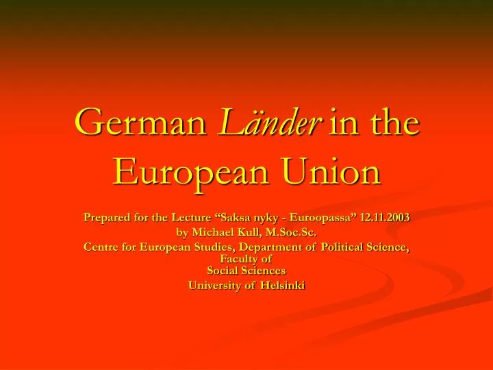 german l nder in the european union