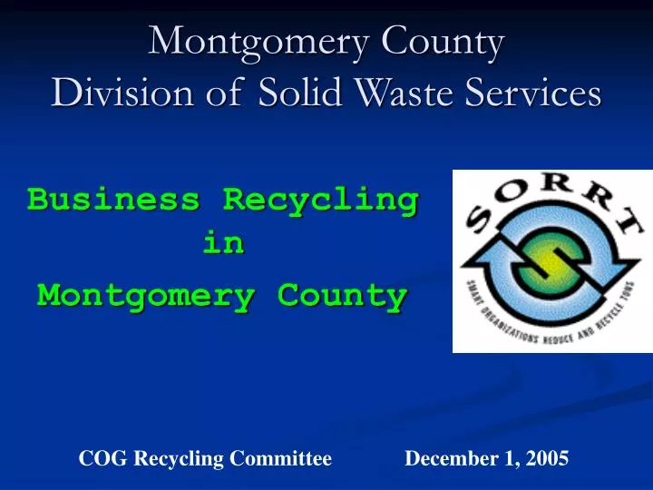 montgomery county division of solid waste services