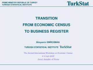 TRANSITION FROM ECONOMIC CENSUS TO BUSINESS REGISTER