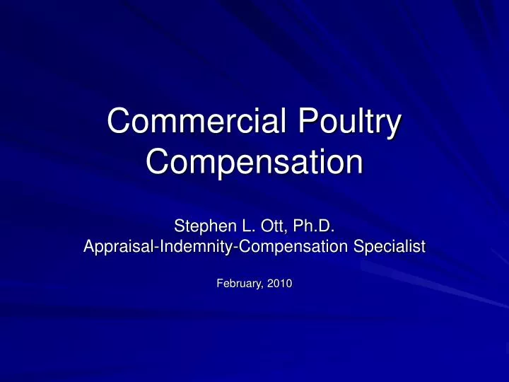 commercial poultry compensation