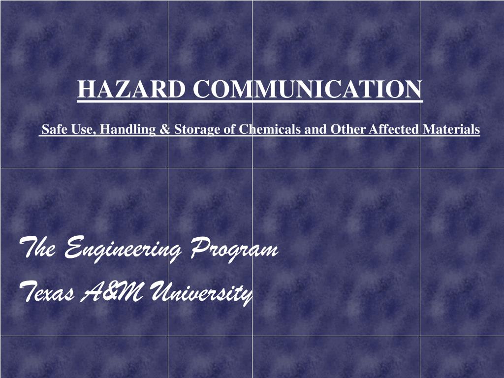 PPT - HAZARD COMMUNICATION PowerPoint Presentation, free download - ID ...