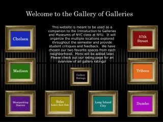 Welcome to the Gallery of Galleries