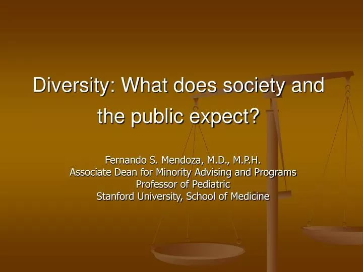 diversity what does society and the public expect