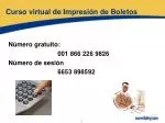 Curso virtual de Impresión de Boletos - slide 1
