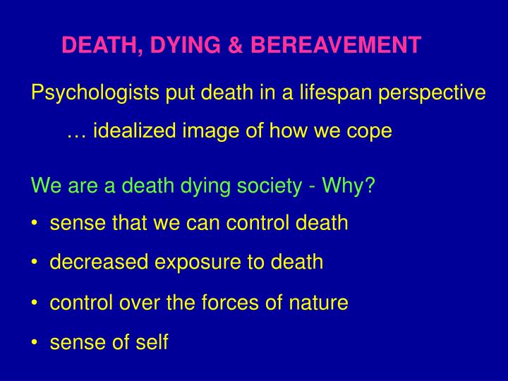 death dying bereavement