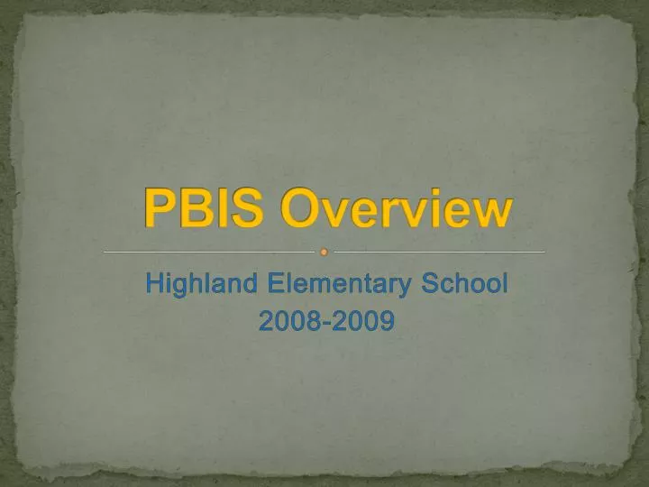 pbis overview