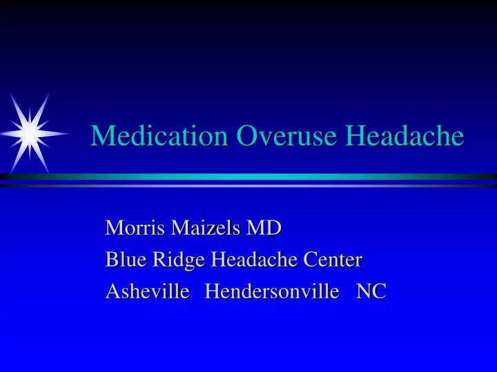 medication overuse headache