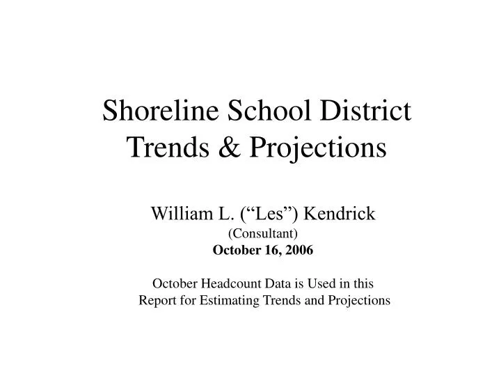 shoreline school district trends projections