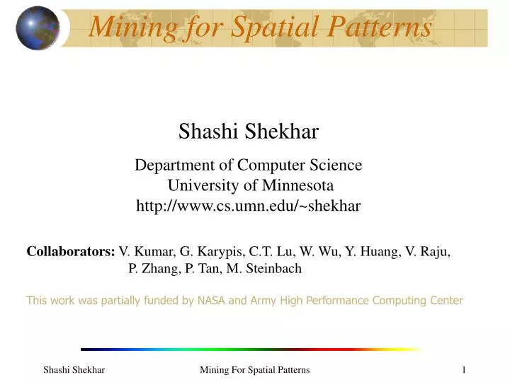 mining for spatial patterns