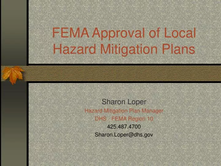 fema approval of local hazard mitigation plans