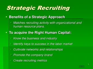 Strategic Recruiting