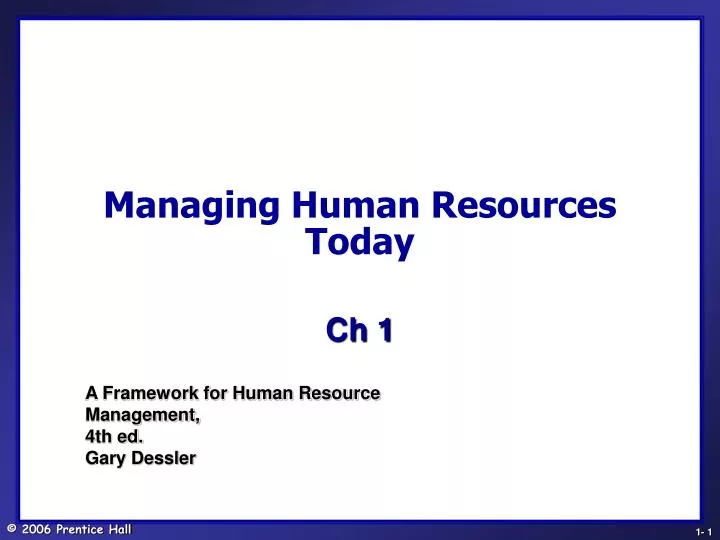 managing human resources today