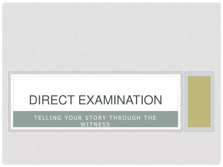 direct examination