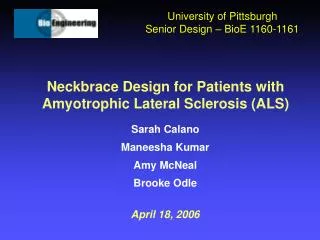 Neckbrace Design for Patients with Amyotrophic Lateral Sclerosis (ALS)
