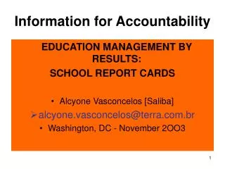 Information for Accountability