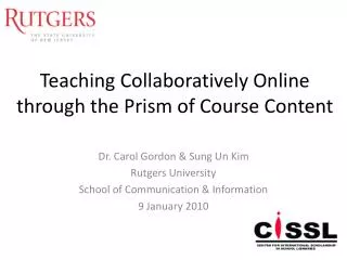 Teaching Collaboratively Online through the Prism of Course Content