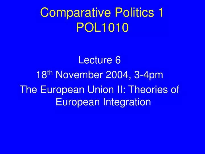 comparative politics 1 pol1010