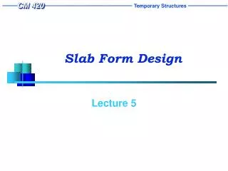 Slab Form Design