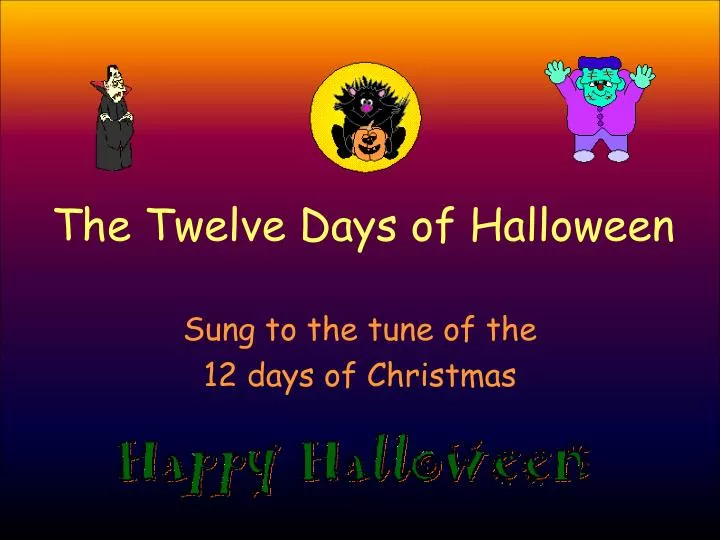the twelve days of halloween