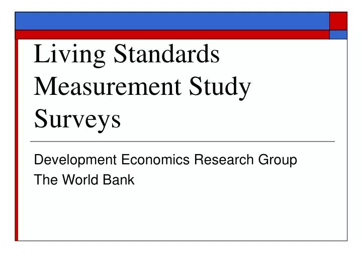 living standards measurement study surveys