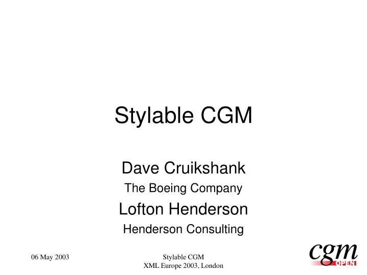stylable cgm