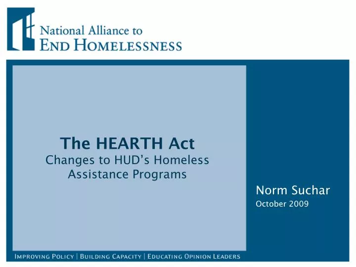 the hearth act changes to hud s homeless assistance programs