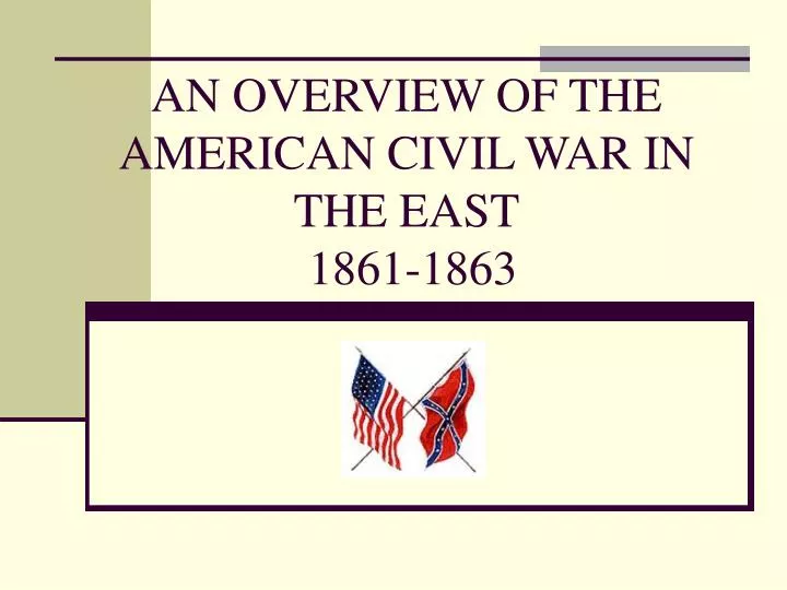 an overview of the american civil war in the east 1861 1863