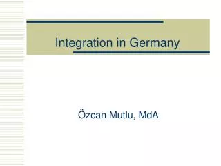 Integration in Germany