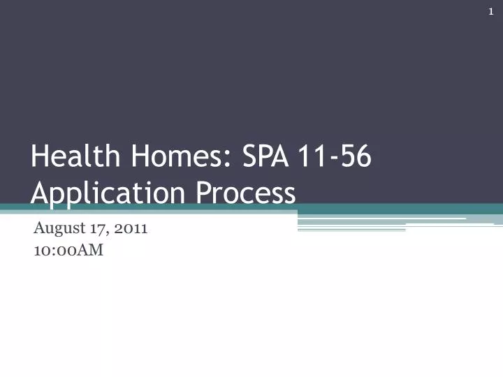 health homes spa 11 56 application process