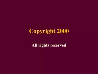Copyright 2000