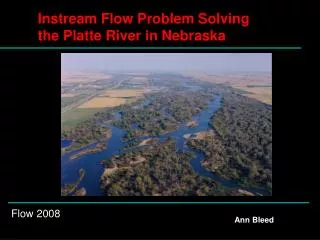 Instream Flow Problem Solving the Platte River in Nebraska
