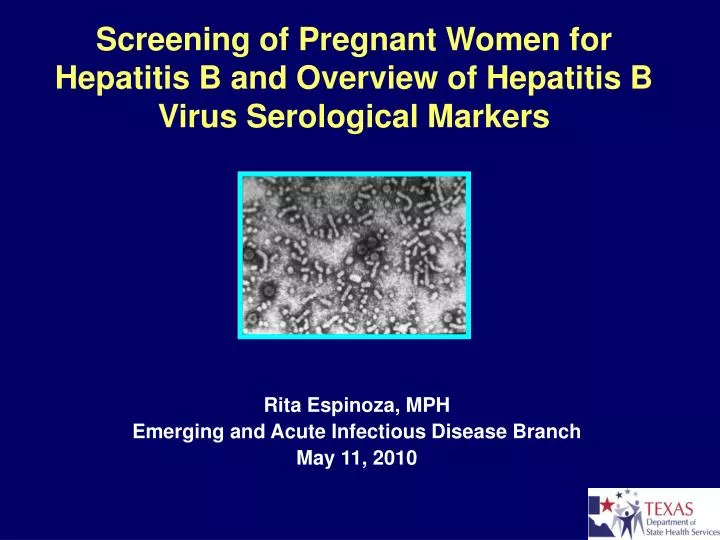 screening of pregnant women for hepatitis b and overview of hepatitis b virus serological markers