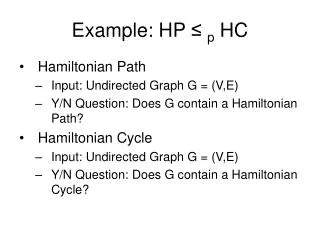 Example: HP ? p HC