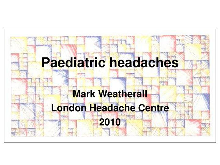 paediatric headaches