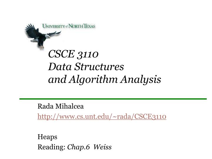csce 3110 data structures and algorithm analysis