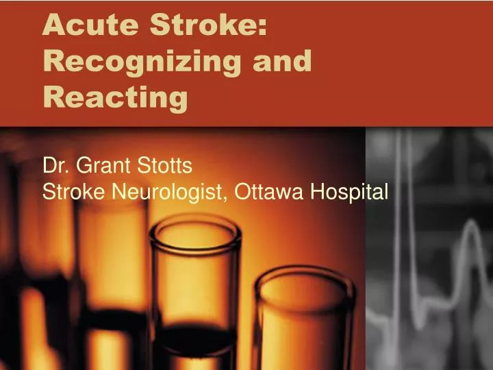 acute stroke recognizing and reacting