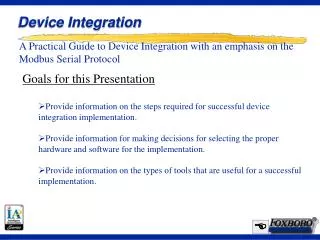Device Integration